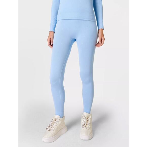 New Sweaty Betty Modal Logo Base Layer Legging in Filter Blue Size L - Picture 1 of 10